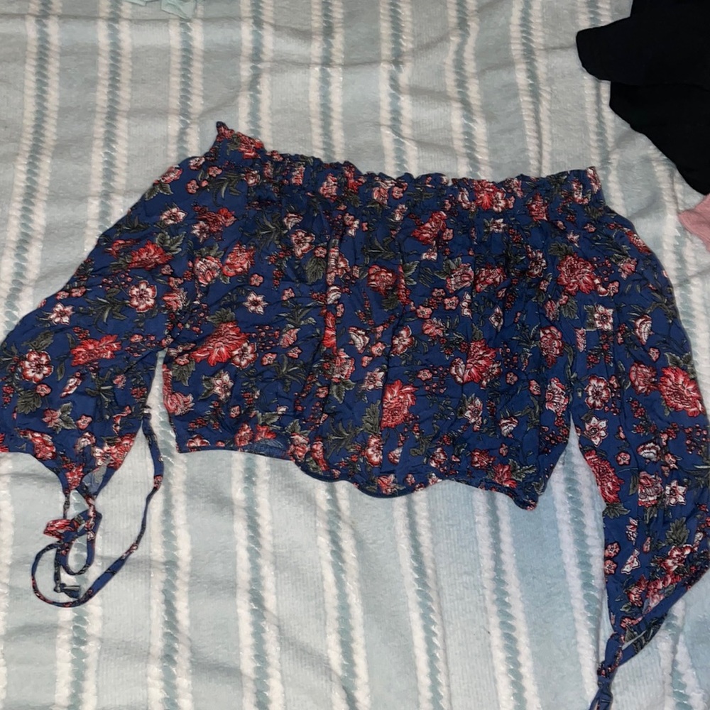 Cropped off the shoulder top